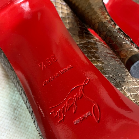 Christian Louboutin Very Prive Python Pumps 35.5 - Picture 13 of 15